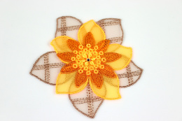 Blumen-Patch-Applikation mit Kristall-3D-Effekt