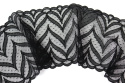Czarny haft, stabilny tiul, wypukły wzór 0,5mb