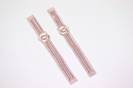 Jasnoróżowe aplikacje gipiurowe – para naszywek 15x2 cm