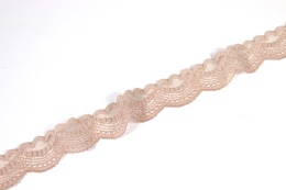 Różowa koronka elastyczna, gumokoronka, ciemny róż 0,5mb